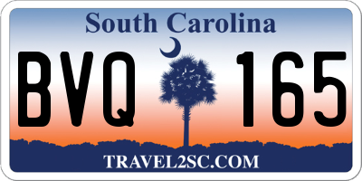 SC license plate BVQ165