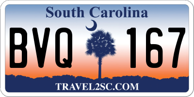 SC license plate BVQ167