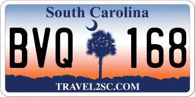 SC license plate BVQ168