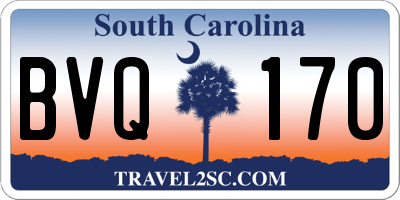 SC license plate BVQ170