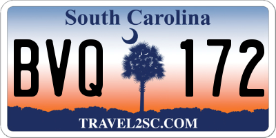 SC license plate BVQ172