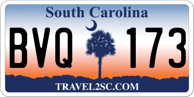 SC license plate BVQ173