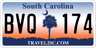 SC license plate BVQ174