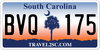 SC license plate BVQ175