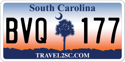 SC license plate BVQ177