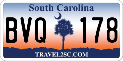 SC license plate BVQ178
