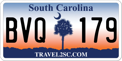 SC license plate BVQ179