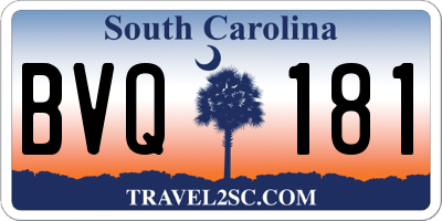 SC license plate BVQ181