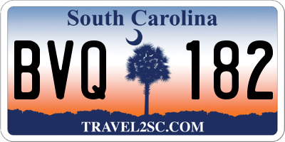 SC license plate BVQ182