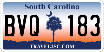 SC license plate BVQ183
