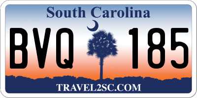 SC license plate BVQ185