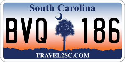 SC license plate BVQ186