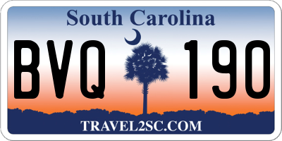SC license plate BVQ190