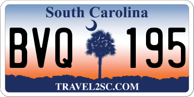 SC license plate BVQ195