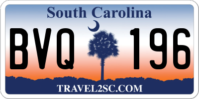 SC license plate BVQ196