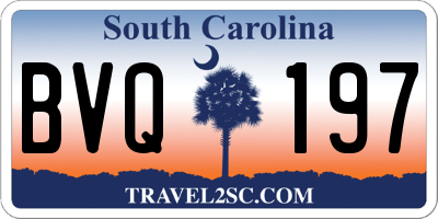 SC license plate BVQ197