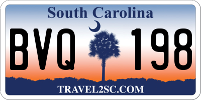 SC license plate BVQ198