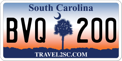 SC license plate BVQ200