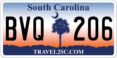 SC license plate BVQ206