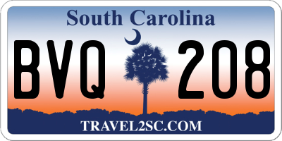 SC license plate BVQ208