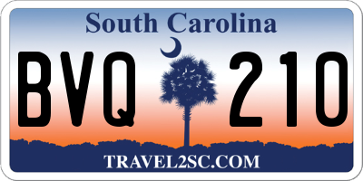 SC license plate BVQ210
