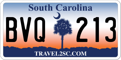 SC license plate BVQ213