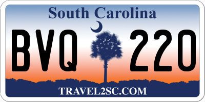 SC license plate BVQ220