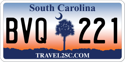 SC license plate BVQ221