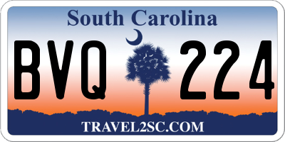 SC license plate BVQ224