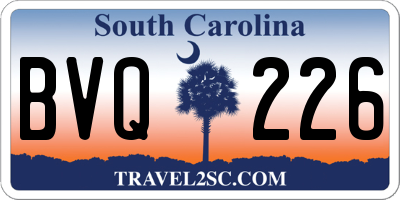 SC license plate BVQ226