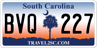 SC license plate BVQ227