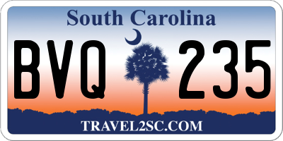 SC license plate BVQ235