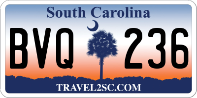 SC license plate BVQ236