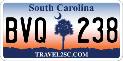 SC license plate BVQ238