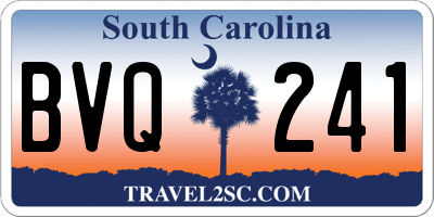 SC license plate BVQ241