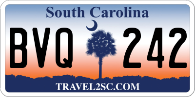 SC license plate BVQ242
