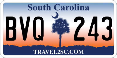 SC license plate BVQ243