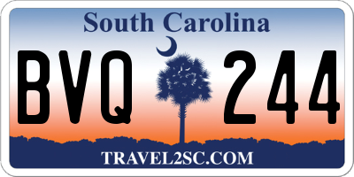 SC license plate BVQ244