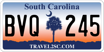 SC license plate BVQ245