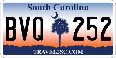 SC license plate BVQ252