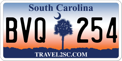 SC license plate BVQ254