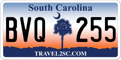 SC license plate BVQ255