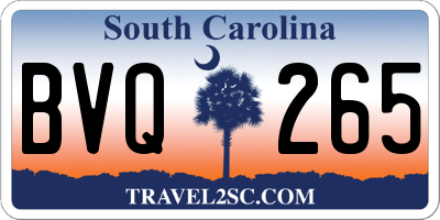 SC license plate BVQ265