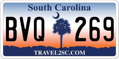 SC license plate BVQ269