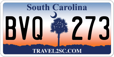 SC license plate BVQ273