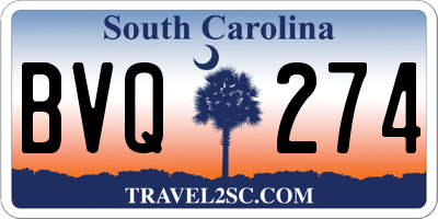 SC license plate BVQ274