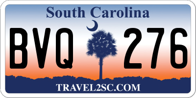SC license plate BVQ276
