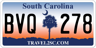 SC license plate BVQ278