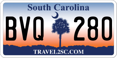 SC license plate BVQ280