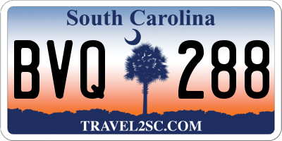 SC license plate BVQ288